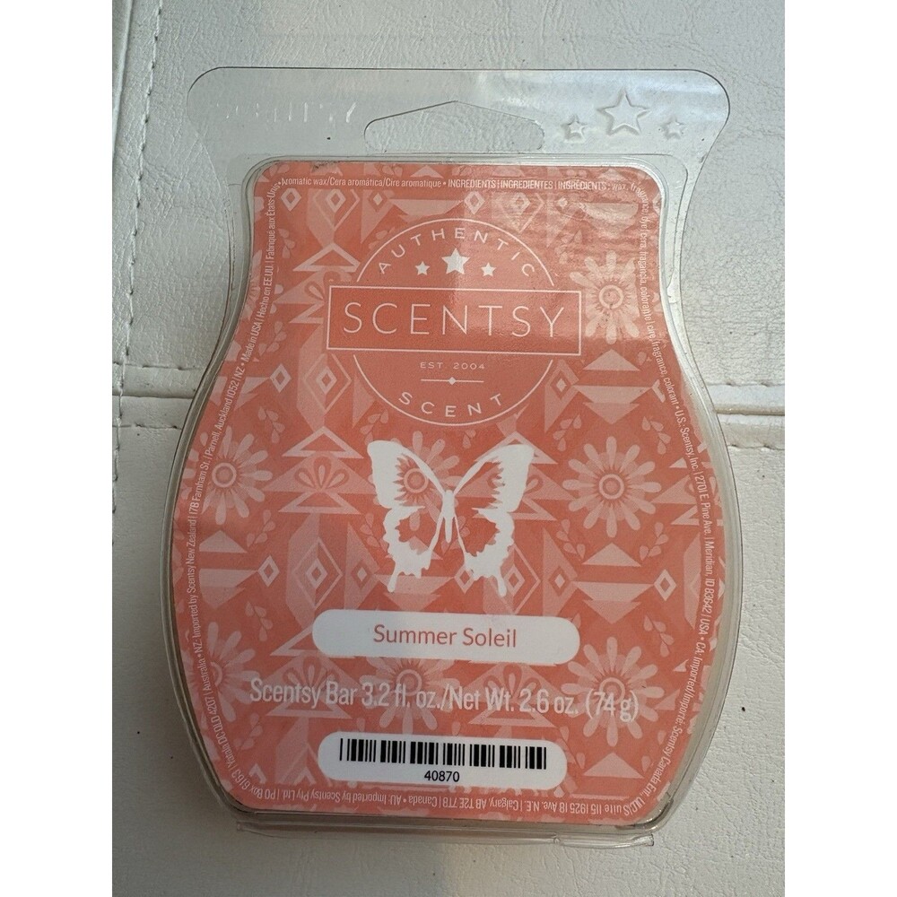 Scentsy “SUMMER SOLEIL” Wax Bar Melt 3.2 fl oz RETIRED